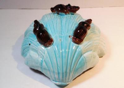 English Majolica Clam Shell Bowl Circa 1880