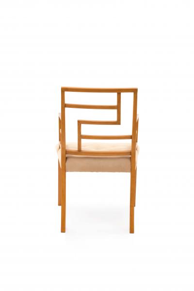 English Maple Geometric Arm Chairs
