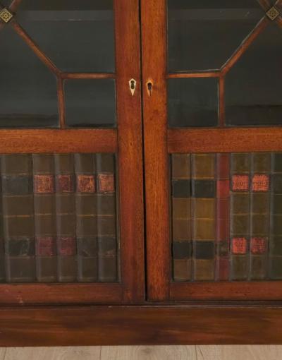 English Marble Top Bookcase from a Georgian cabinet 19th century and later