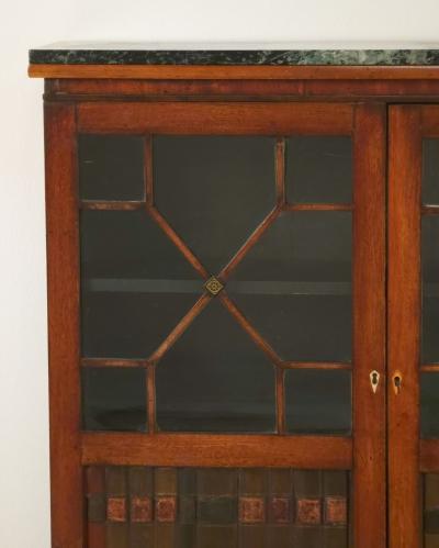 English Marble Top Bookcase from a Georgian cabinet 19th century and later