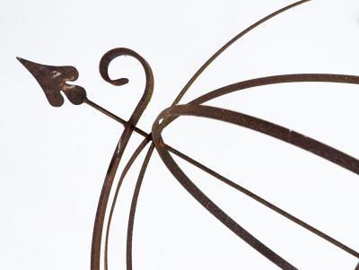 English Mid 20th Century Iron Armillary Sphere on Stand