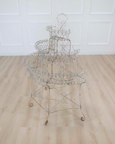 English Mid 20th Century Semi Circular Wirework Plant Stand