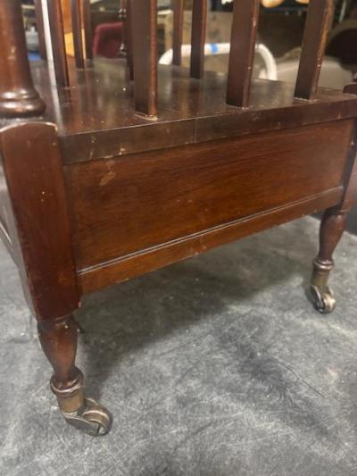 English Mid Century Mahogany Magazine Stand