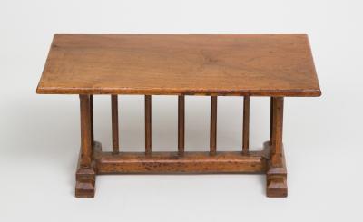 English Miniature Arts and Crafts Trestle Table