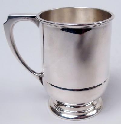 English Modern Sterling Silver Allegorical Three Bears Baby Cup 1939