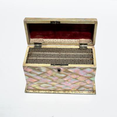 English Mother of Pearl Stationery Box Circa 1840
