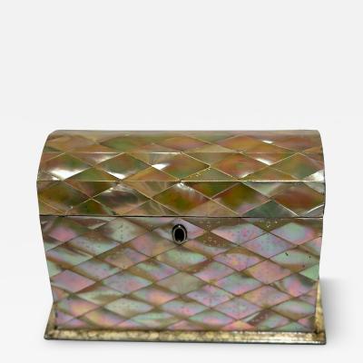 English Mother of Pearl Stationery Box Circa 1840