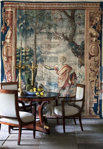 English Mythological Tapestry Mortlake London Late 17th Early 18th Century