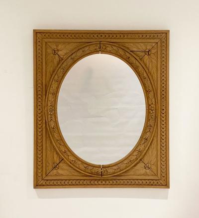 English Neoclassical Oval Square Mirror Circa 1780