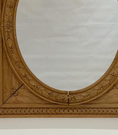 English Neoclassical Oval Square Mirror Circa 1780