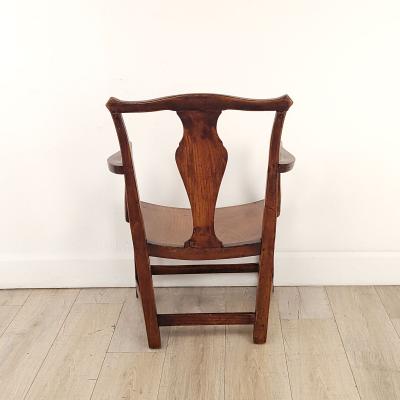 English Oak Armchair with Saddle Seat 19th century or earlier