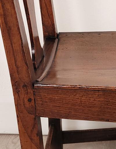 English Oak Armchair with Saddle Seat 19th century or earlier