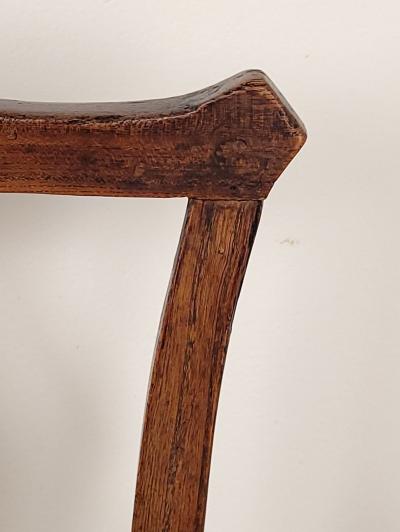 English Oak Armchair with Saddle Seat 19th century or earlier