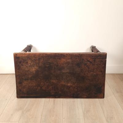 English Oak Barley Twist Tavern Table with Drawer 18th century