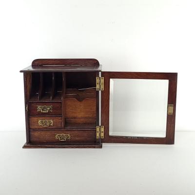 English Oak Cabinet with Hidden Drawer circa 1860