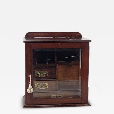 English Oak Cabinet with Hidden Drawer circa 1860