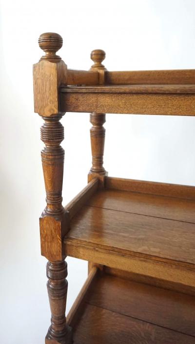 English Oak Etagere or Open Shelves circa 1875