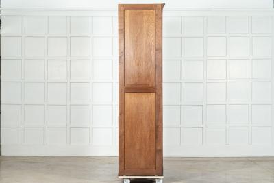 English Oak Glazed Haberdashery Cabinet