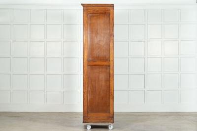 English Oak Glazed Haberdashery Cabinet