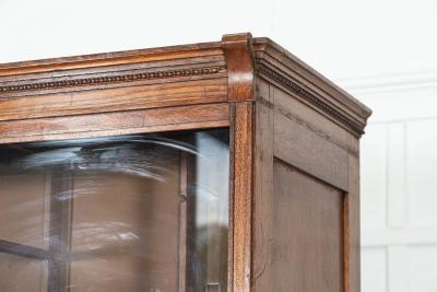 English Oak Glazed Haberdashery Cabinet