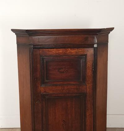 English Oak Hanging Corner Cupboard circa 1800
