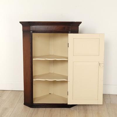 English Oak Hanging Corner Cupboard circa 1800