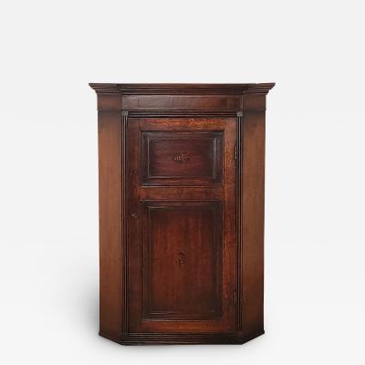 English Oak Hanging Corner Cupboard circa 1800