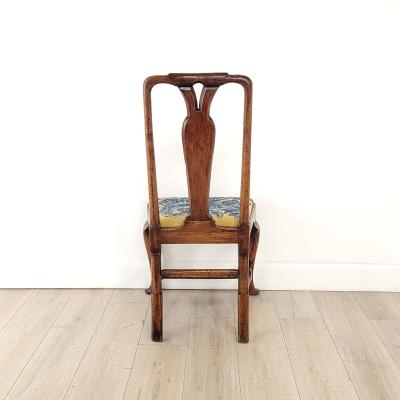 English Oak Provincial Queen Anne Chair 19th century or earlier