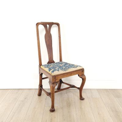 English Oak Provincial Queen Anne Chair 19th century or earlier