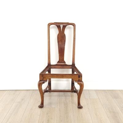 English Oak Provincial Queen Anne Chair 19th century or earlier