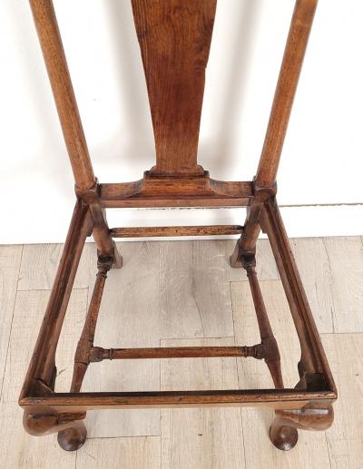 English Oak Provincial Queen Anne Chair 19th century or earlier
