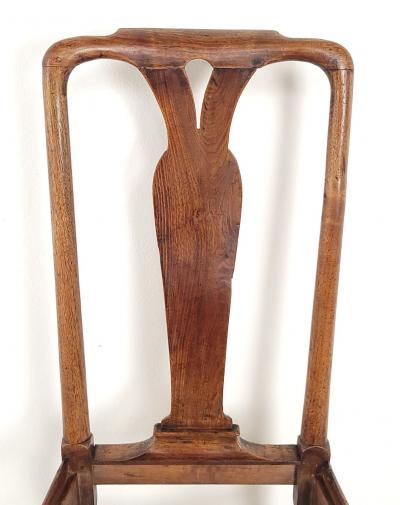 English Oak Provincial Queen Anne Chair 19th century or earlier