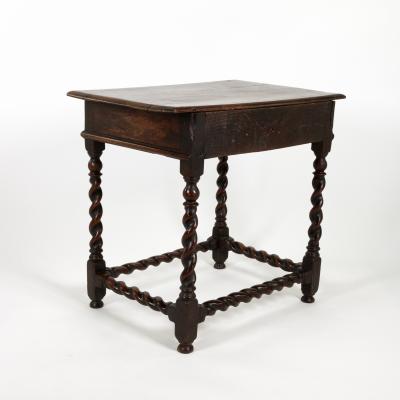 English Oak Side Table With Single Drawer circa 1720