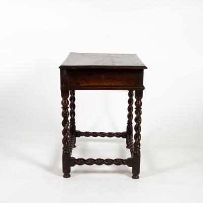 English Oak Side Table With Single Drawer circa 1720