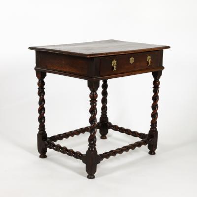 English Oak Side Table With Single Drawer circa 1720
