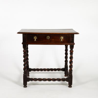 English Oak Side Table With Single Drawer circa 1720