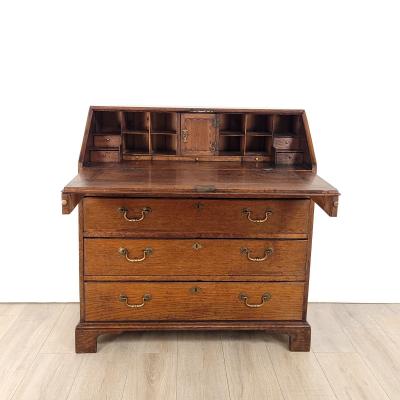 English Oak Slant Front Desk circa 1830