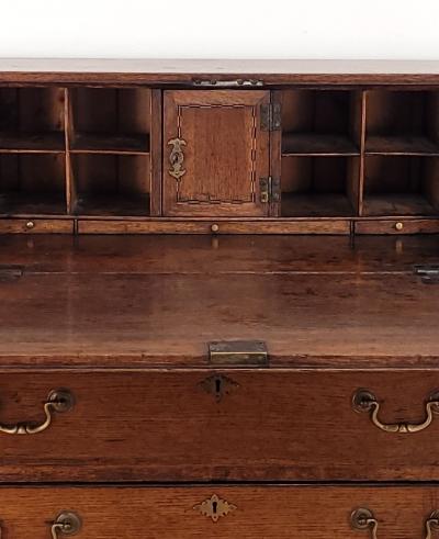 English Oak Slant Front Desk circa 1830