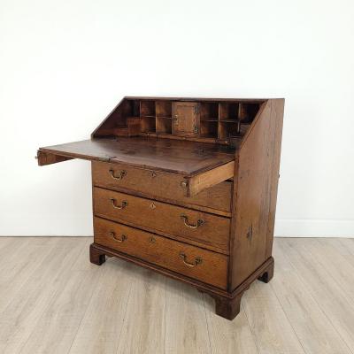 English Oak Slant Front Desk circa 1830