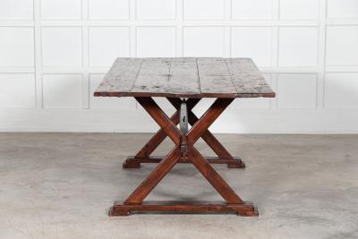 English Oak X Framed Farmhouse Refectory Table