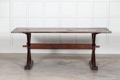 English Oak X Framed Farmhouse Refectory Table