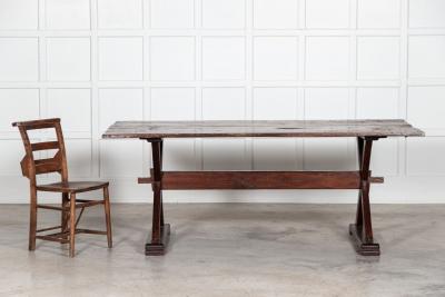 English Oak X Framed Farmhouse Refectory Table