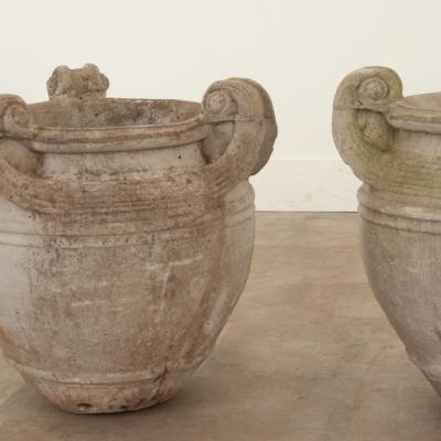 English Pair of 19th Century Stone Planters
