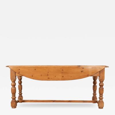 English Pine Drop Leaf Dining Table