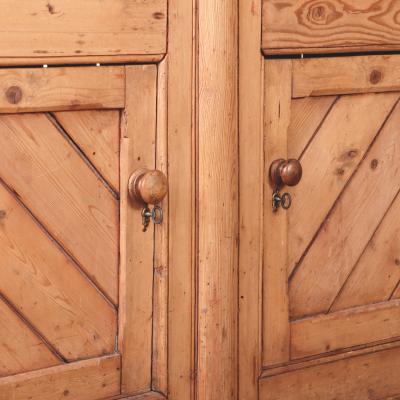 English Pine Stepback Dresser Bookcase One Piece 19th C 