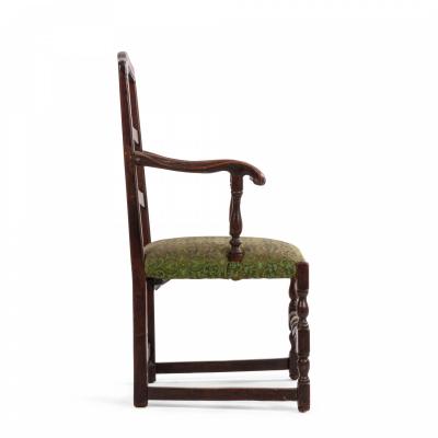 English Provincial Walnut Arm Chair