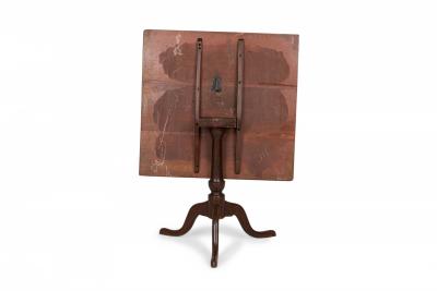 English Queen Anne Style Mahogany Square Tilt Top Center Table