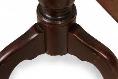English Queen Anne Style Mahogany Square Tilt Top Center Table