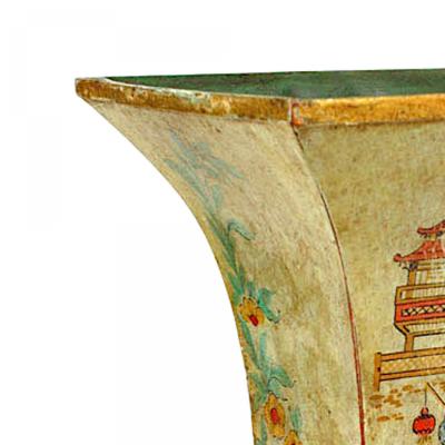 English Recency Style Chinoiserie Celadon Pot