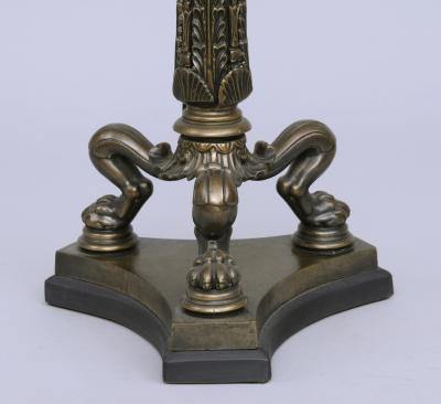 English Regency Antique Bronze Lamp Circa 1820